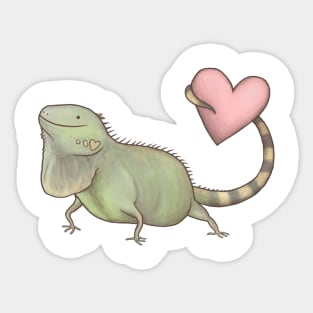 Iguana Love You Sticker